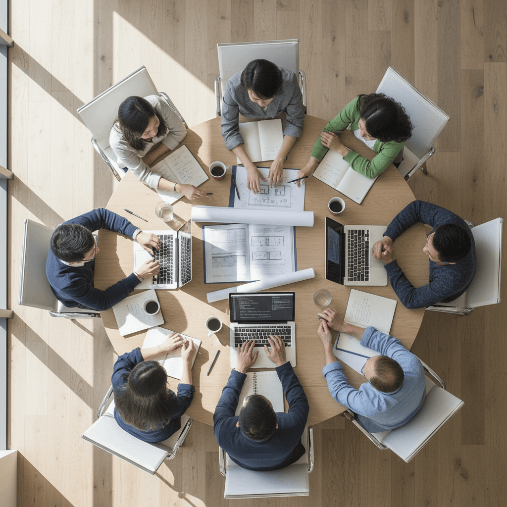 IT team collaborating on infrastructure strategy
